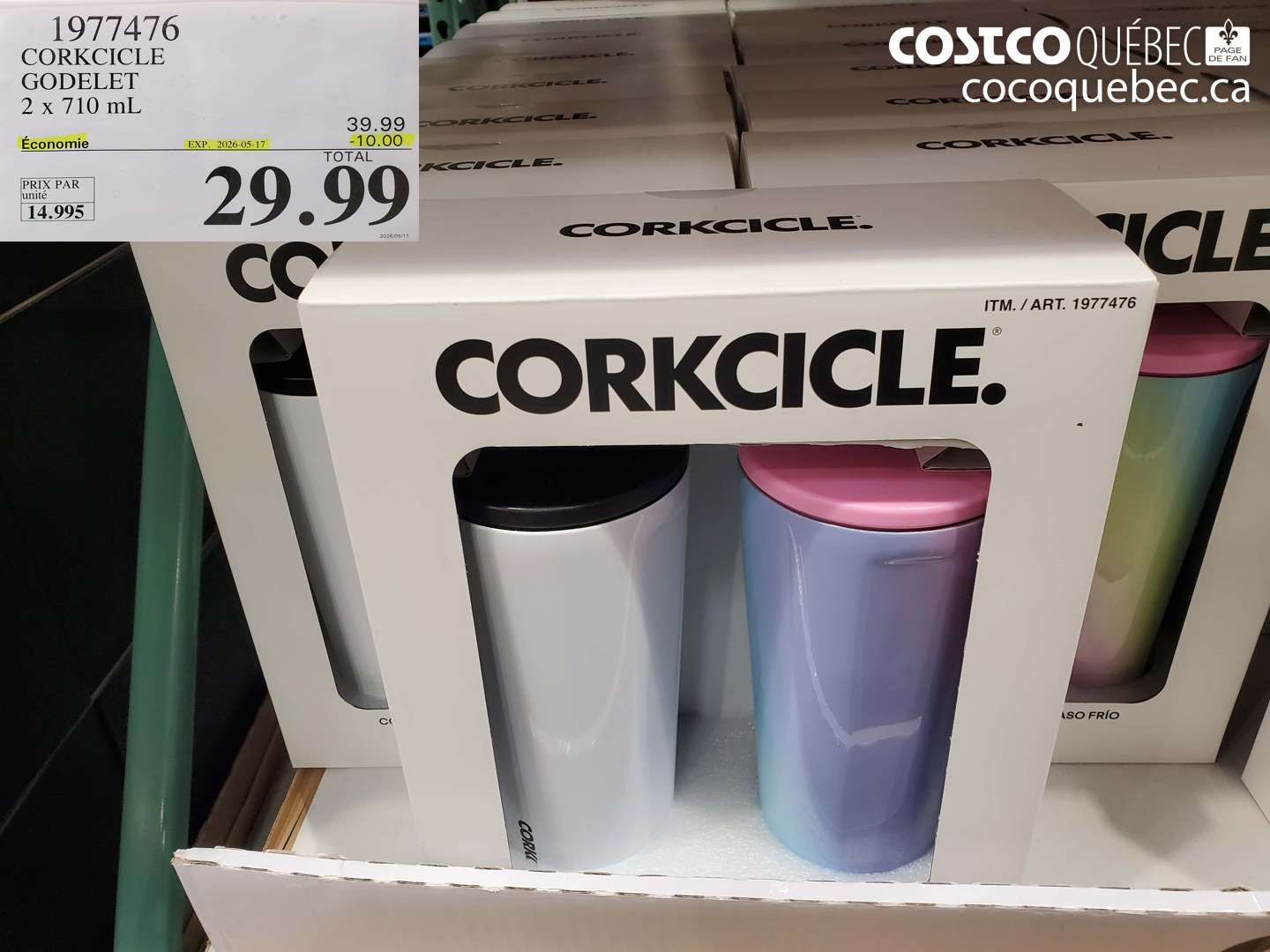 1977476 CORKCICLE GODELET 2 X 710 ML ($10.00 INSTANT SAVINGS EXPIRES ON 2026-05-17) $29.99