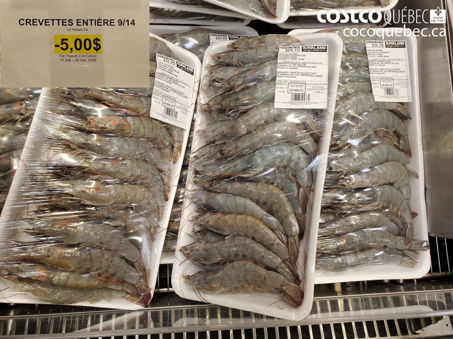 0000 CREVETTES ENTIÈRE 9/14 ($5.00 INSTANT SAVINGS EXPIRES ON 2026-05-24)