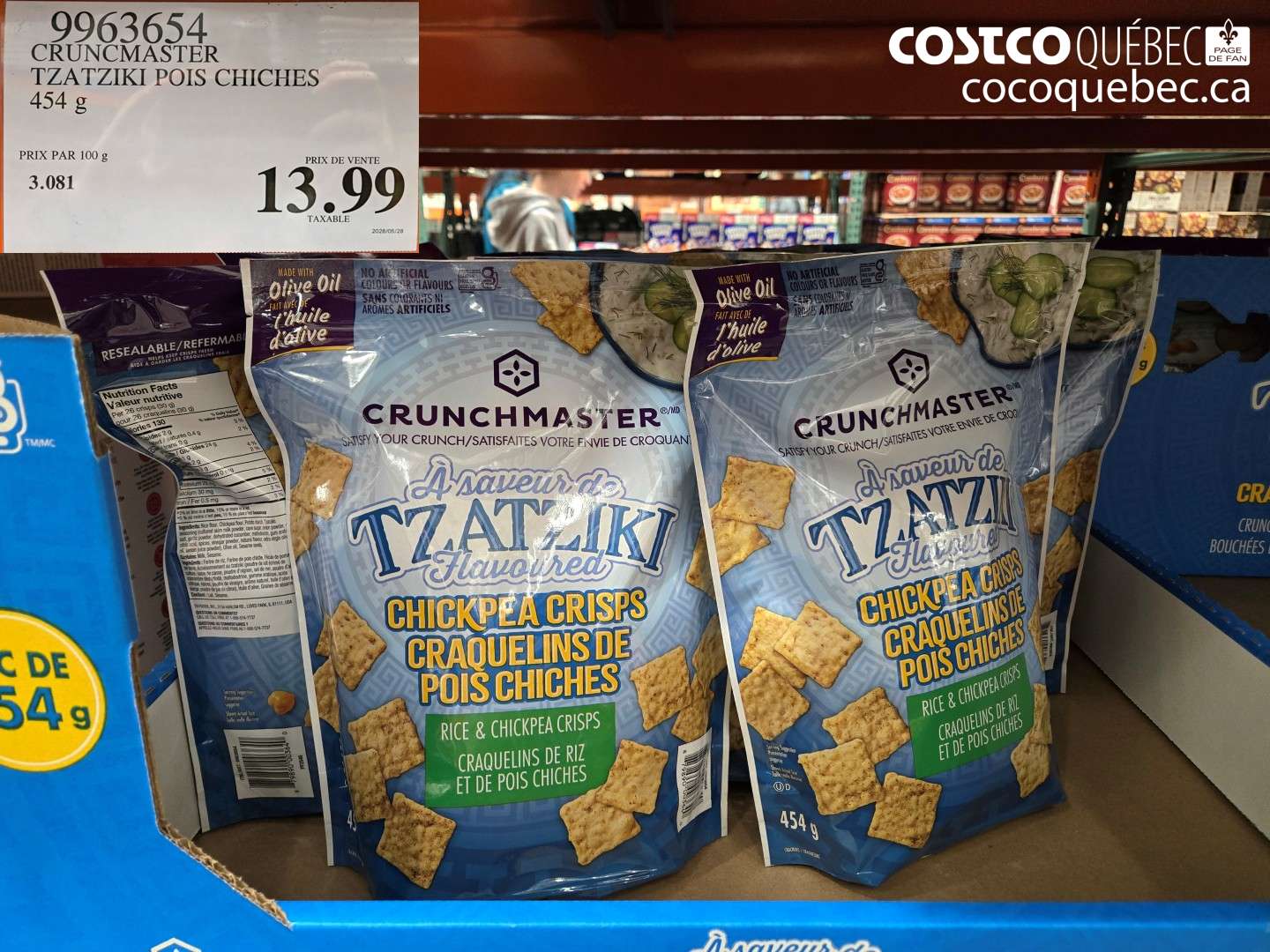 9963654 CRUNCMASTER TZATZIKI POIS CHICHES $13.99