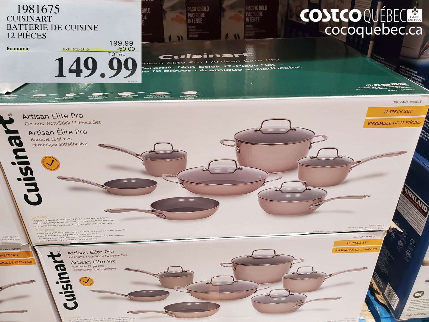 1981675 CUISINART BATTERIE DE CUISINE 12 PIÈCES ($50.00 INSTANT SAVINGS EXPIRES ON 2026-05-10) $149.99