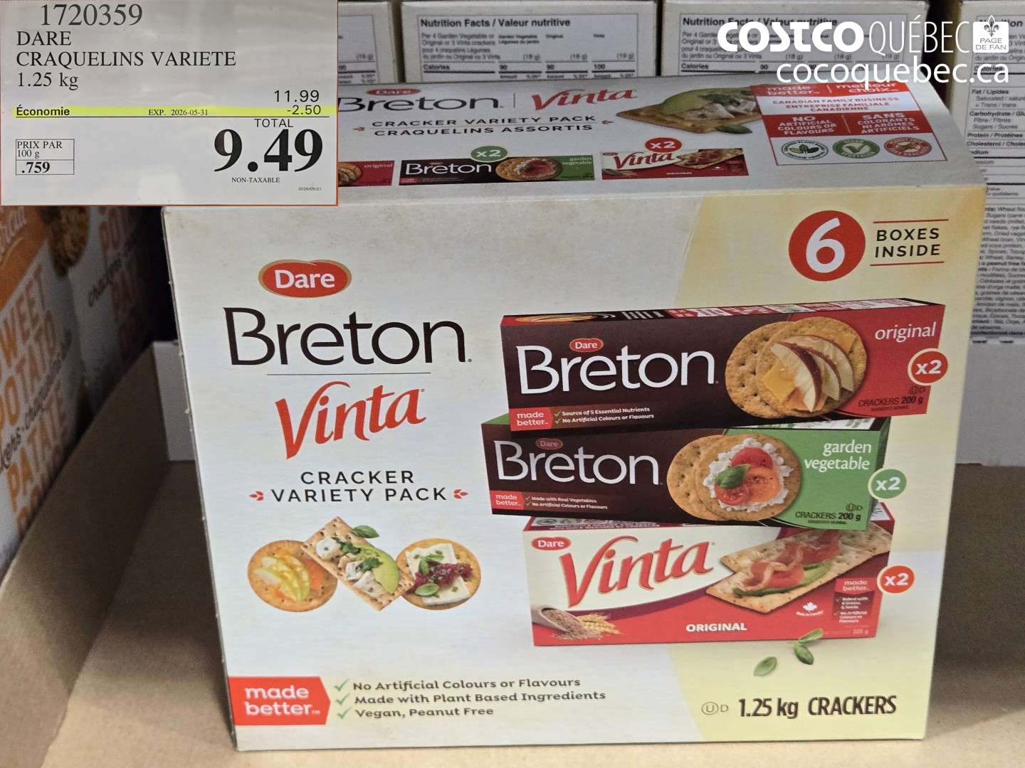 1720359 DARE CRAQUELINS VARIETE ($2.50 INSTANT SAVINGS EXPIRES ON 2026-05-31) $9.49