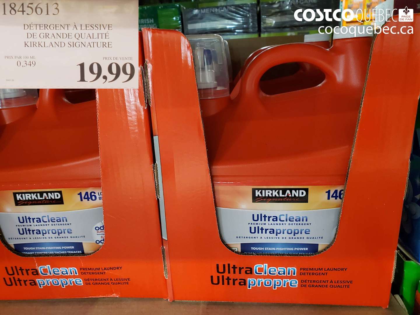 1845613 DÉTERGENT À LESSIVE DE GRANDE QUALITÉ KIRKLAND SIGNATURE $19.99
