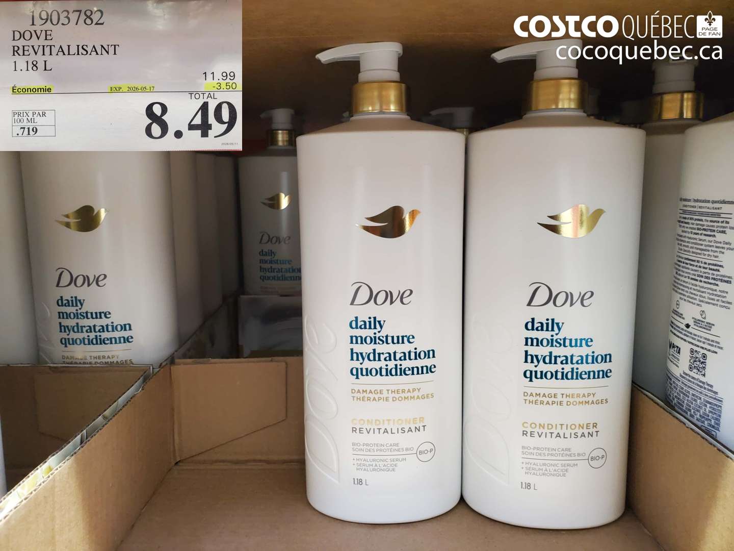 1903782 DOVE REVITALISANT 1.18 L ($3.50 INSTANT SAVINGS EXPIRES ON 2026-05-17) $8.49
