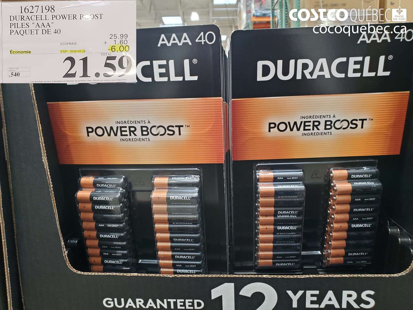 1627198 DURACELL POWER BOOST PILES 