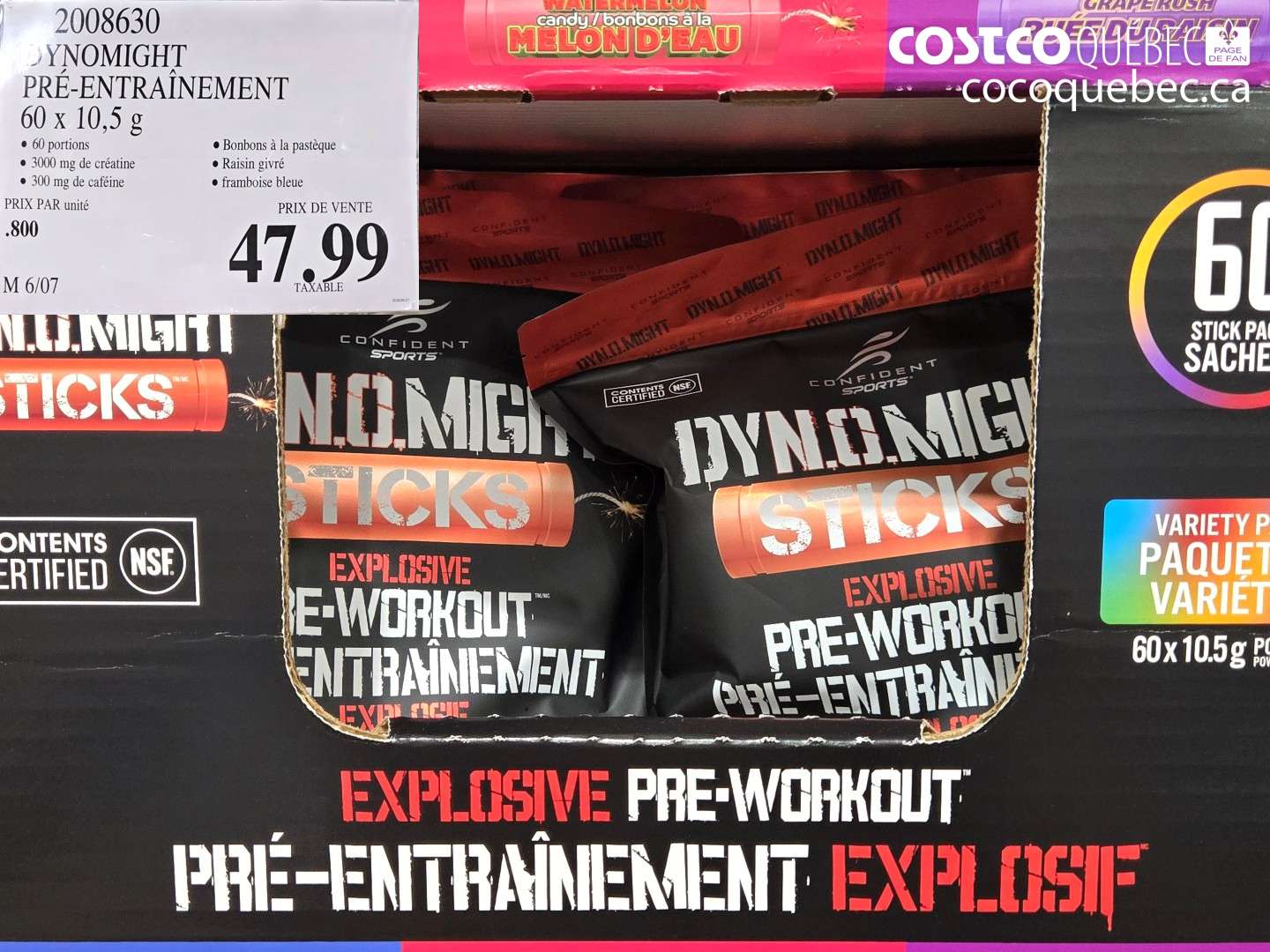 2008630 DYNOMIGHT PRÉ-ENTRAÎNEMENT 60 X 10.5 G $47.99