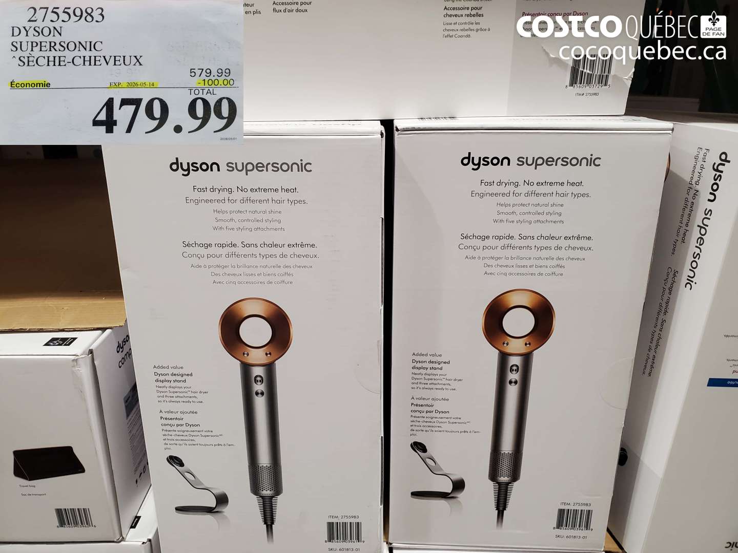2755983 DYSON SUPERSONIC SÈCHE-CHEVEUX ($100.00 INSTANT SAVINGS EXPIRES ON 2026-05-14) $479.99