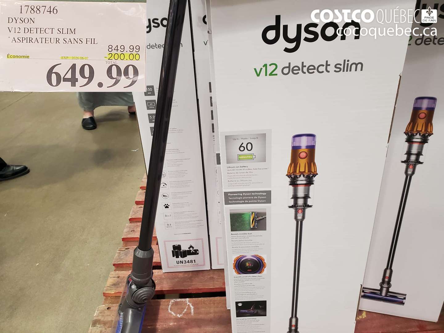 1788746 DYSON V12 DETECT SLIM ASPIRATEUR SANS FIL ($200.00 INSTANT SAVINGS EXPIRES ON 2026-06-07) $649.99