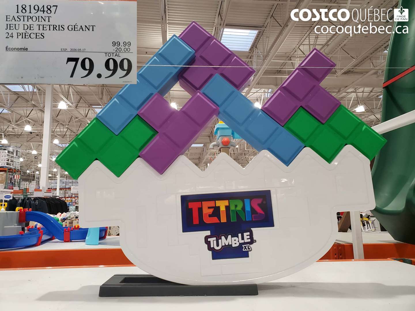 1819487 EASTPOINT JEU DE TETRIS GÉANT 24 PIÈCES ($20.00 INSTANT SAVINGS EXPIRES ON 2026-05-17) $79.99