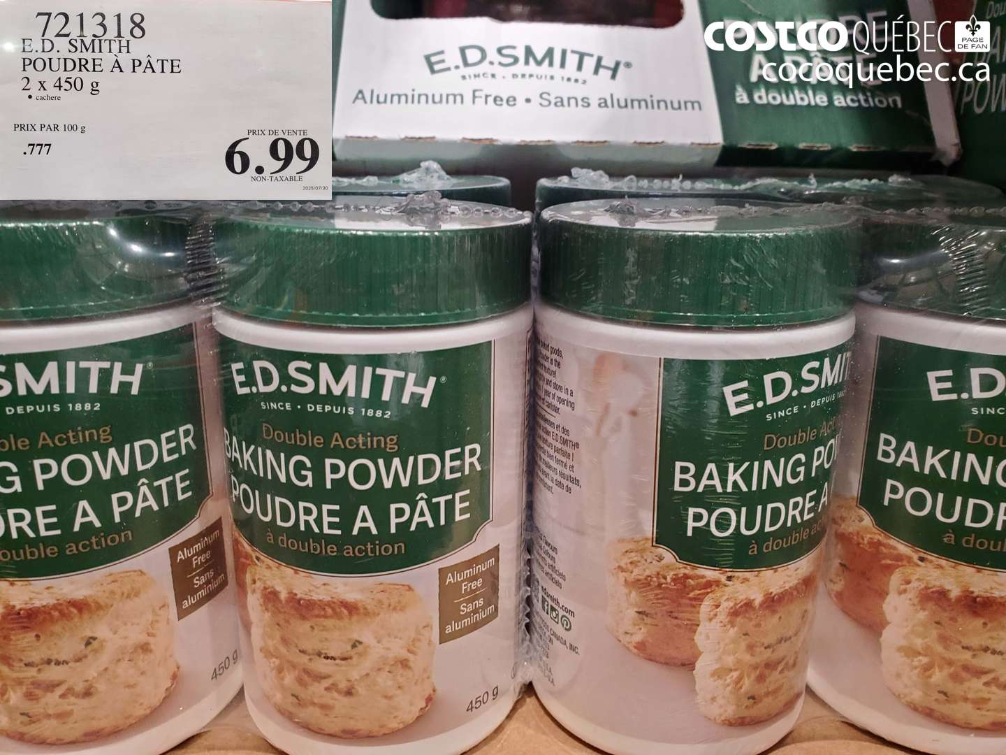 721318 E.D. SMITH POUDRE À PÂTE 2 X 450 G $6.99