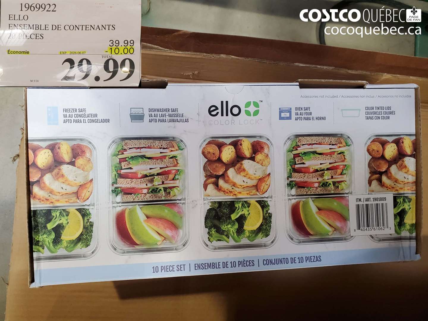 1969922 ELLO ENSEMBLE DE CONTENANTS 20 PIECES ($10.00 INSTANT SAVINGS EXPIRES ON 2026-06-07) $29.99