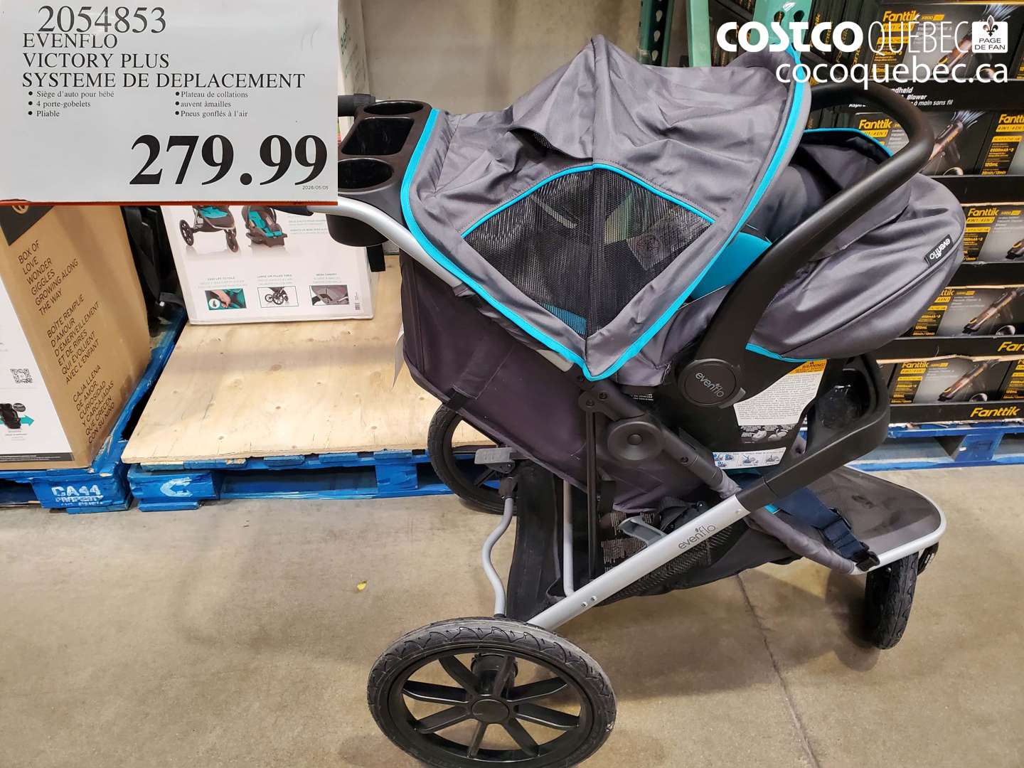 2054853 EVENFLO VICTORY PLUS SYSTEME DE DEPLACEMENT $279.99