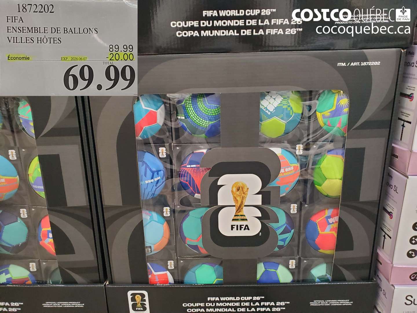 1872202 FIFA ENSEMBLE DE BALLONS VILLES HÔTES ($20.00 INSTANT SAVINGS EXPIRES ON 2026-06-07) $69.99