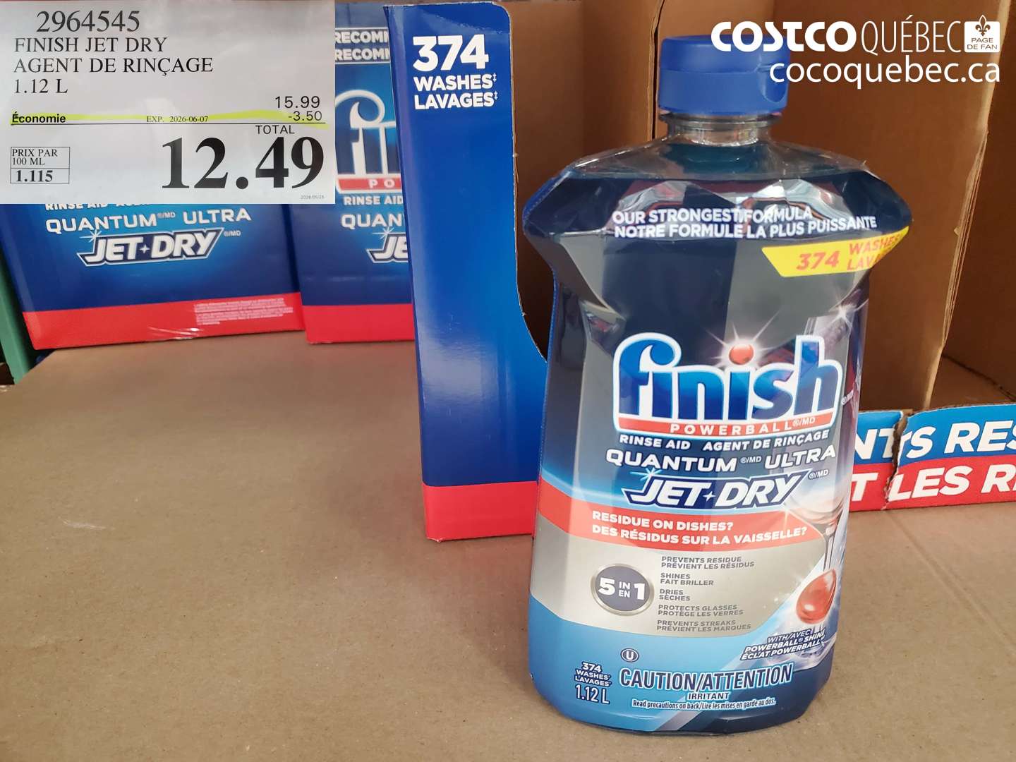 2964545 FINISH JET DRY AGENT DE RINÇAGE 1.12 L ($3.50 INSTANT SAVINGS EXPIRES ON 2026-06-07) $12.49