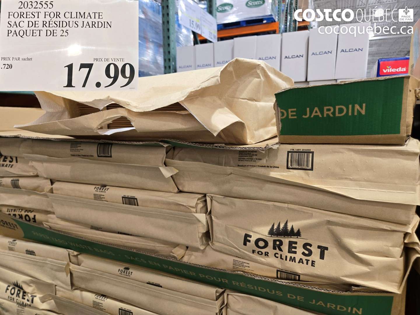 2032555 FOREST FOR CLIMATE SAC DE RÉSIDUS JARDIN PAQUET DE 25 $17.99