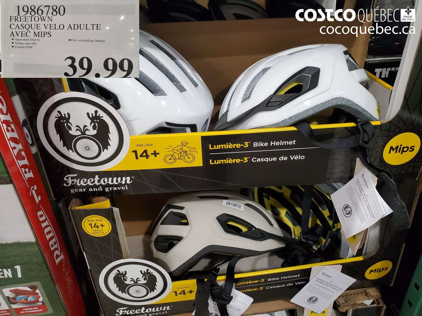 1986780 FREETOWN CASQUE VELO ADULTE AVEC MIPS $39.99