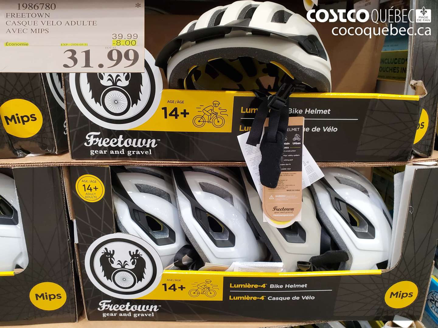 1986780 FREETOWN CASQUE VELO ADULTE AVEC MIPS ($8.00 INSTANT SAVINGS EXPIRES ON 2026-05-31) $31.99
