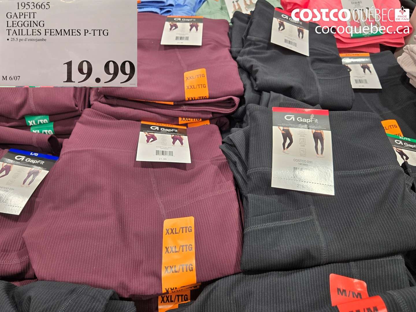1953665 GAPFIT LEGGING TAILLES FEMMES P-TTG $19.99