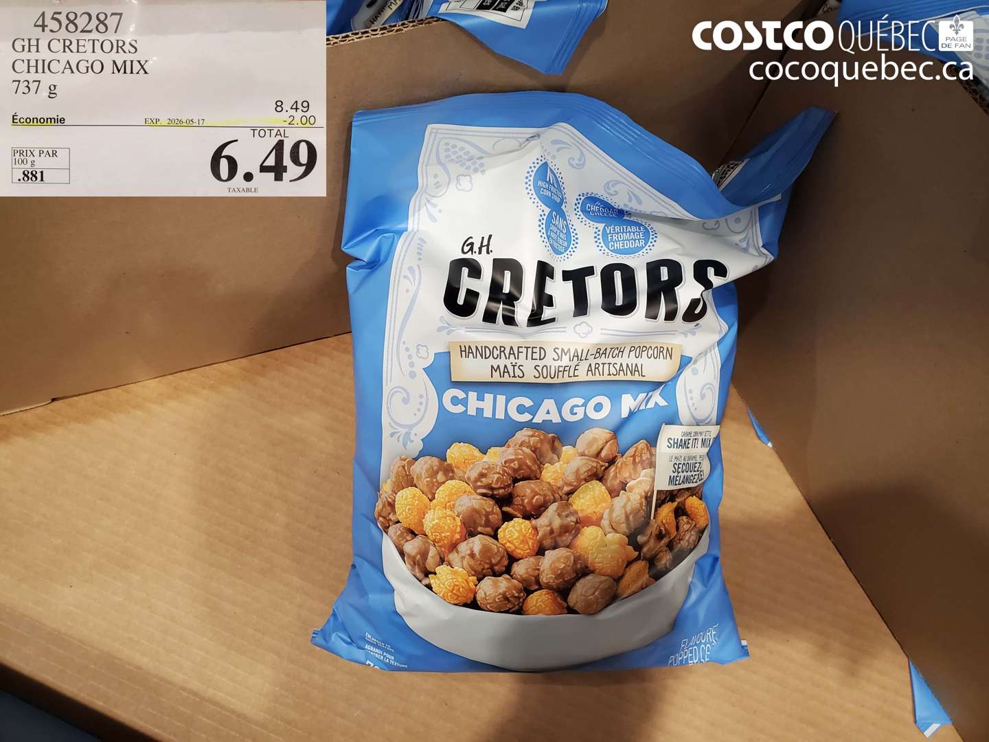 458287 GH CRETORS CHICAGO MIX 737 G ($2.00 INSTANT SAVINGS EXPIRES ON 2026-05-17) $6.49