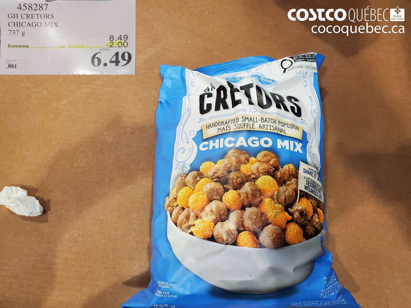 458287 GH CRETORS CHICAGO MIX 737 G ($2.00 INSTANT SAVINGS EXPIRES ON 2026-05-17) $6.49