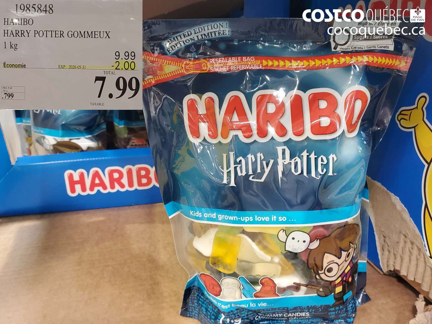 1985848 HARIBO HARRY POTTER GOMMEUX 1 KG ($2.00 INSTANT SAVINGS EXPIRES ON 2026-05-31) $7.99