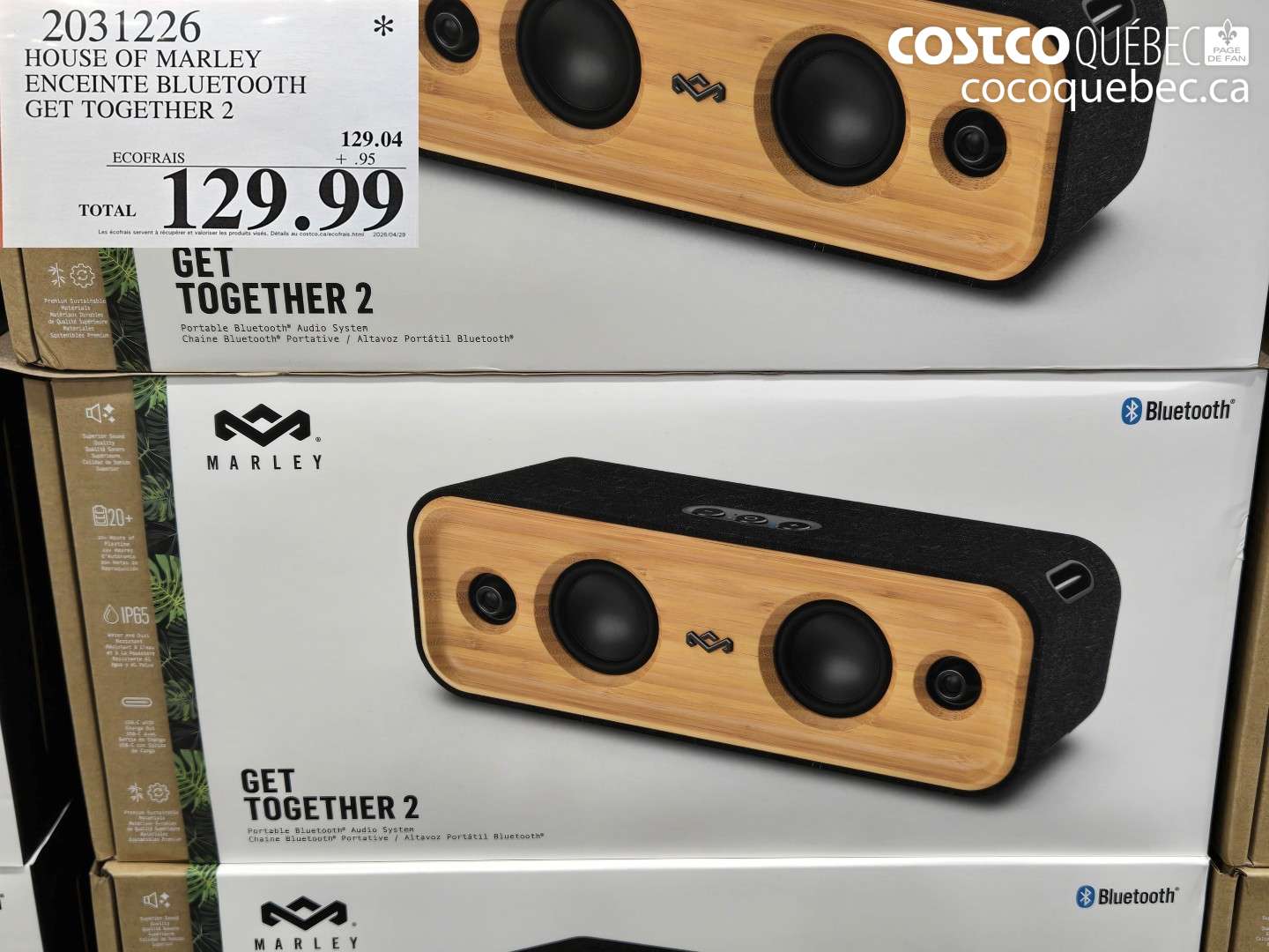 2031226 HOUSE OF MARLEY ENCEINTE BLUETOOTH GET TOGETHER 2 $129.99