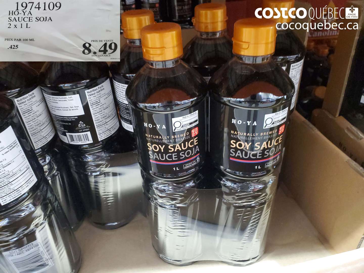 1974109 HO-YA SAUCE SOJA 2 X 1 L $8.49