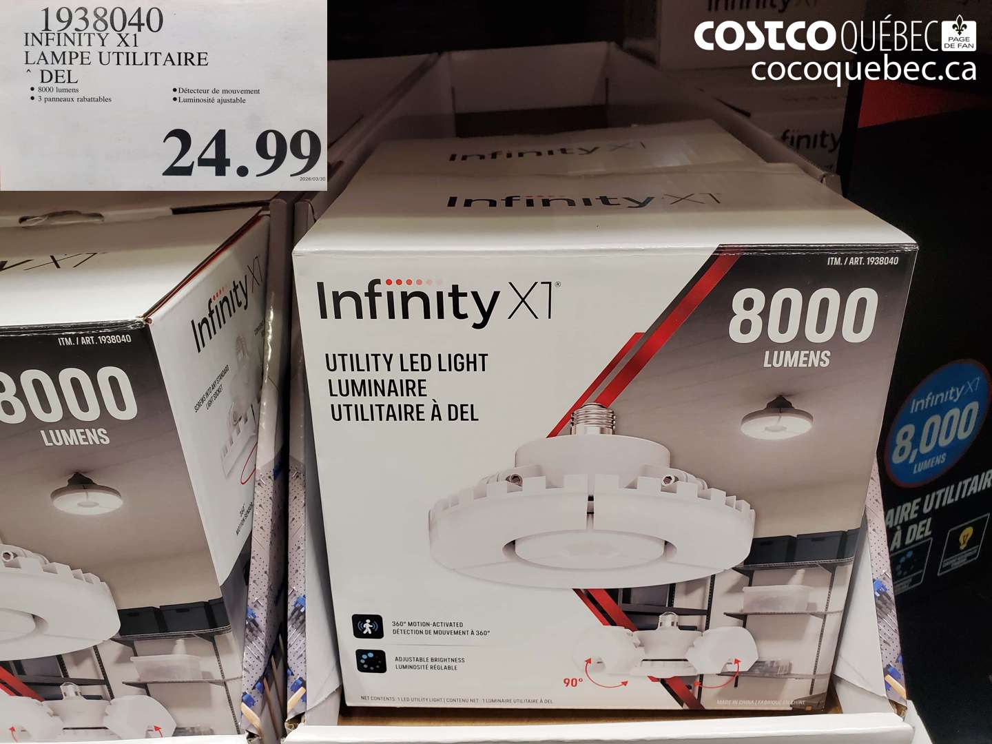 1938040 INFINITY X1 LAMPE UTILITAIRE DEL $24.99