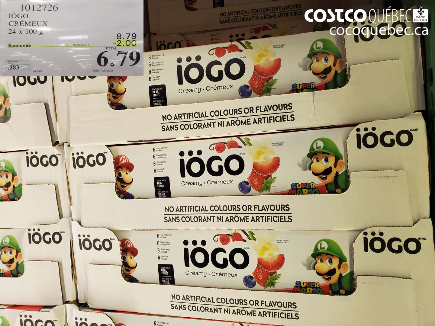 1012726 IÖGO CRÉMEUX 24 X 100 G ($2.00 INSTANT SAVINGS EXPIRES ON 2026-06-07) $6.79