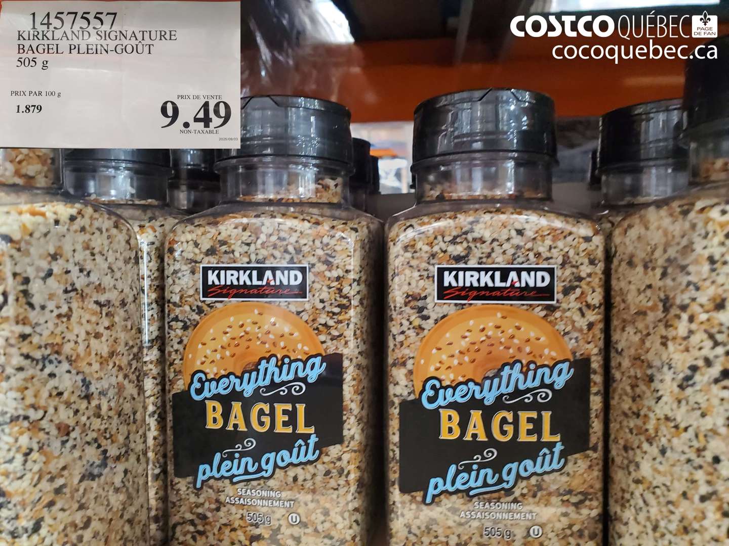 1457557 KIRKLAND SIGNATURE BAGEL PLEIN-GOÛT 505 G $9.49