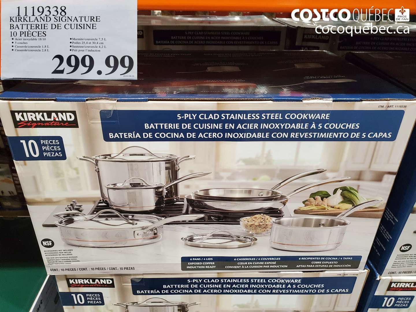 1119338 KIRKLAND SIGNATURE BATTERIE DE CUISINE 10 PIÈCES $299.99
