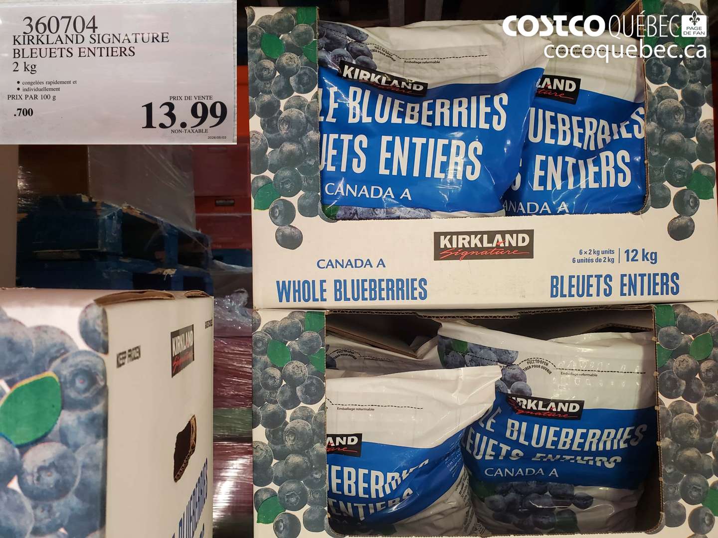 360704 KIRKLAND SIGNATURE BLEUETS ENTIERS 2 KG $13.99