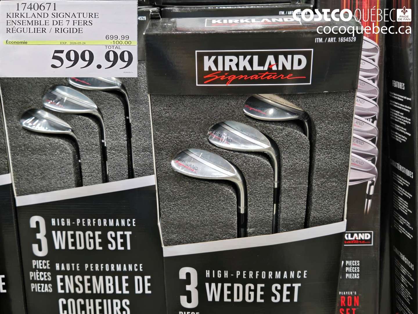 1740671 KIRKLAND SIGNATURE ENSEMBLE DE 7 FERS RÉGULIER / RIGIDE ($100.00 INSTANT SAVINGS EXPIRES ON 2026-05-24) $599.99