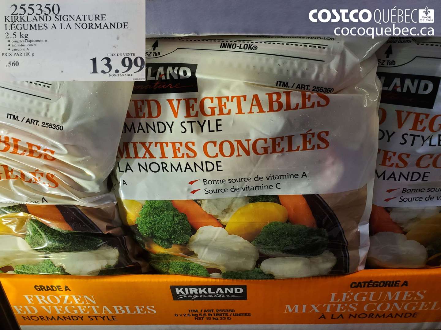 255350 KIRKLAND SIGNATURE LÉGUMES A LA NORMANDE 2.25 KG $13.99