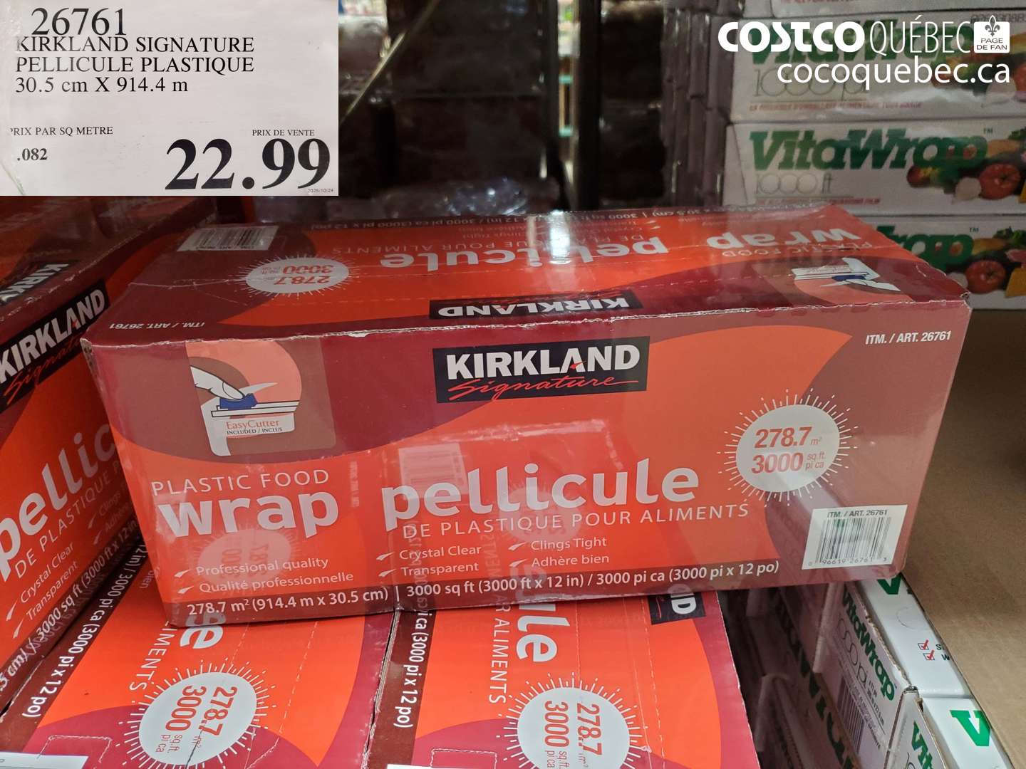 26761 KIRKLAND SIGNATURE PELLICULE PLASTIQUE 30.5 CM X 914.4 M $22.99