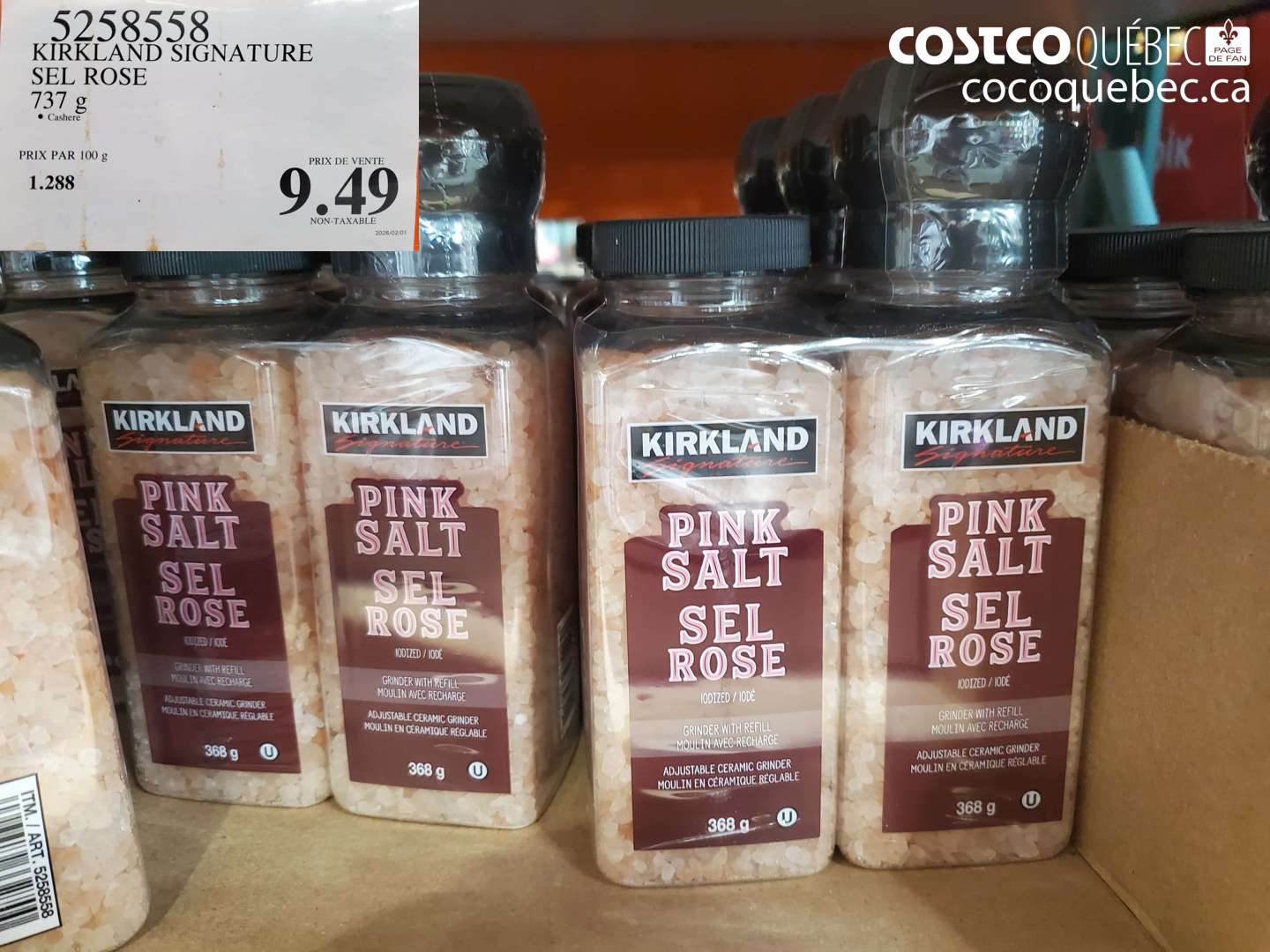5258558 KIRKLAND SIGNATURE SEL ROSE 737 G $9.49