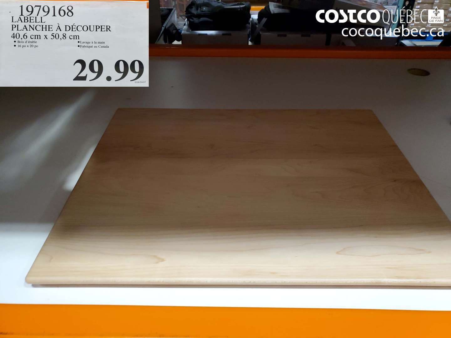 1979168 LABELL PLANCHE À DÉCOUPER 40.6 CM X 50.8 CM $29.99