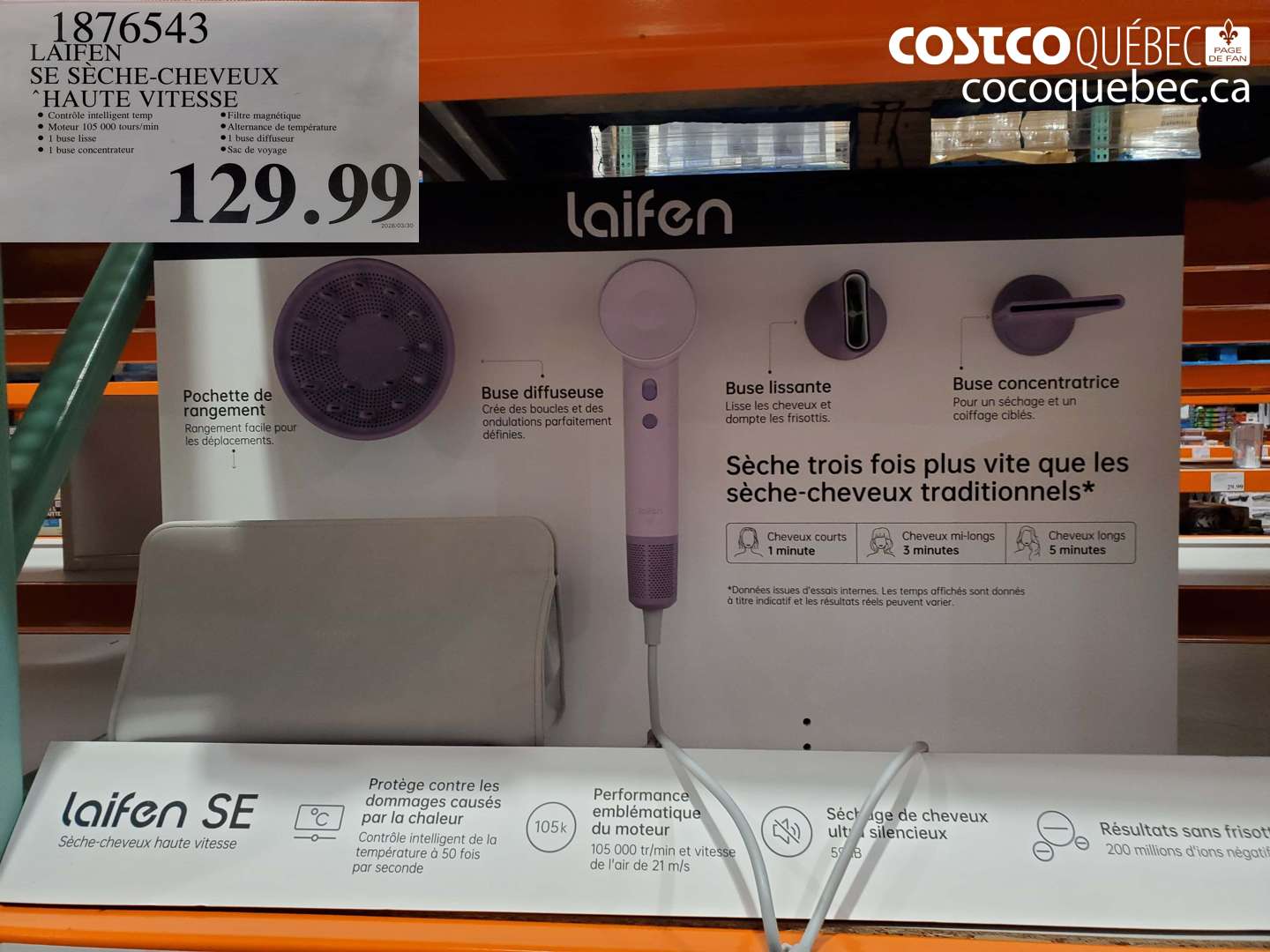 1876543 LAIFEN SÈCHE-CHEVEUX HAUTE VITESSE $129.99
