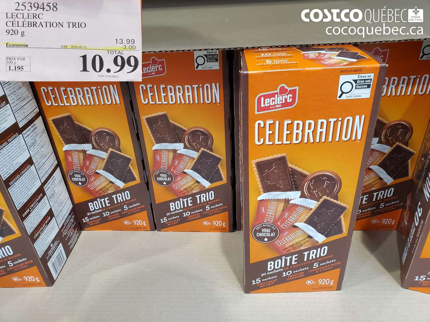 2539458 LECLERC CÉLÉBRATION TRIO 920 G ($3.00 INSTANT SAVINGS EXPIRES ON 2026-05-31) $10.99