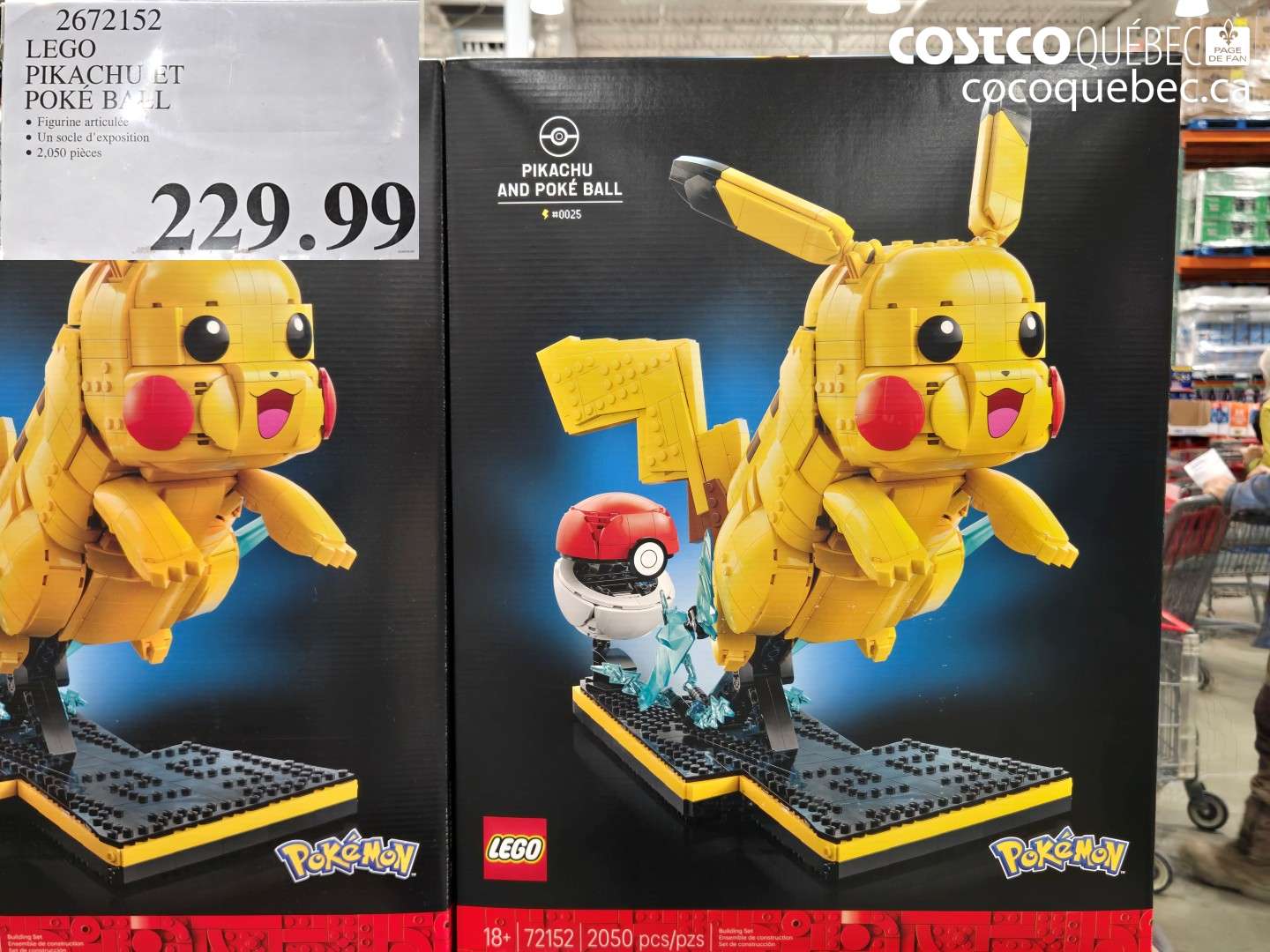 2672152 LEGO PIKACHU ET POKÉ BALL $229.99