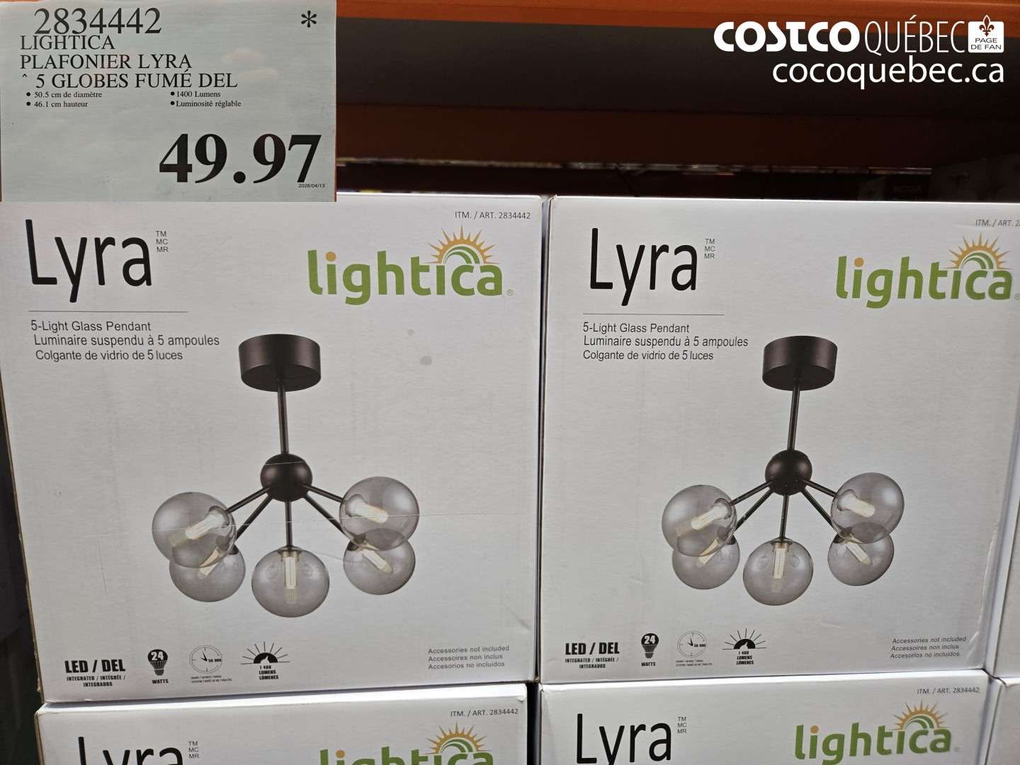 28344442 LIGHTICA PLAFONIER LYRA $49.97