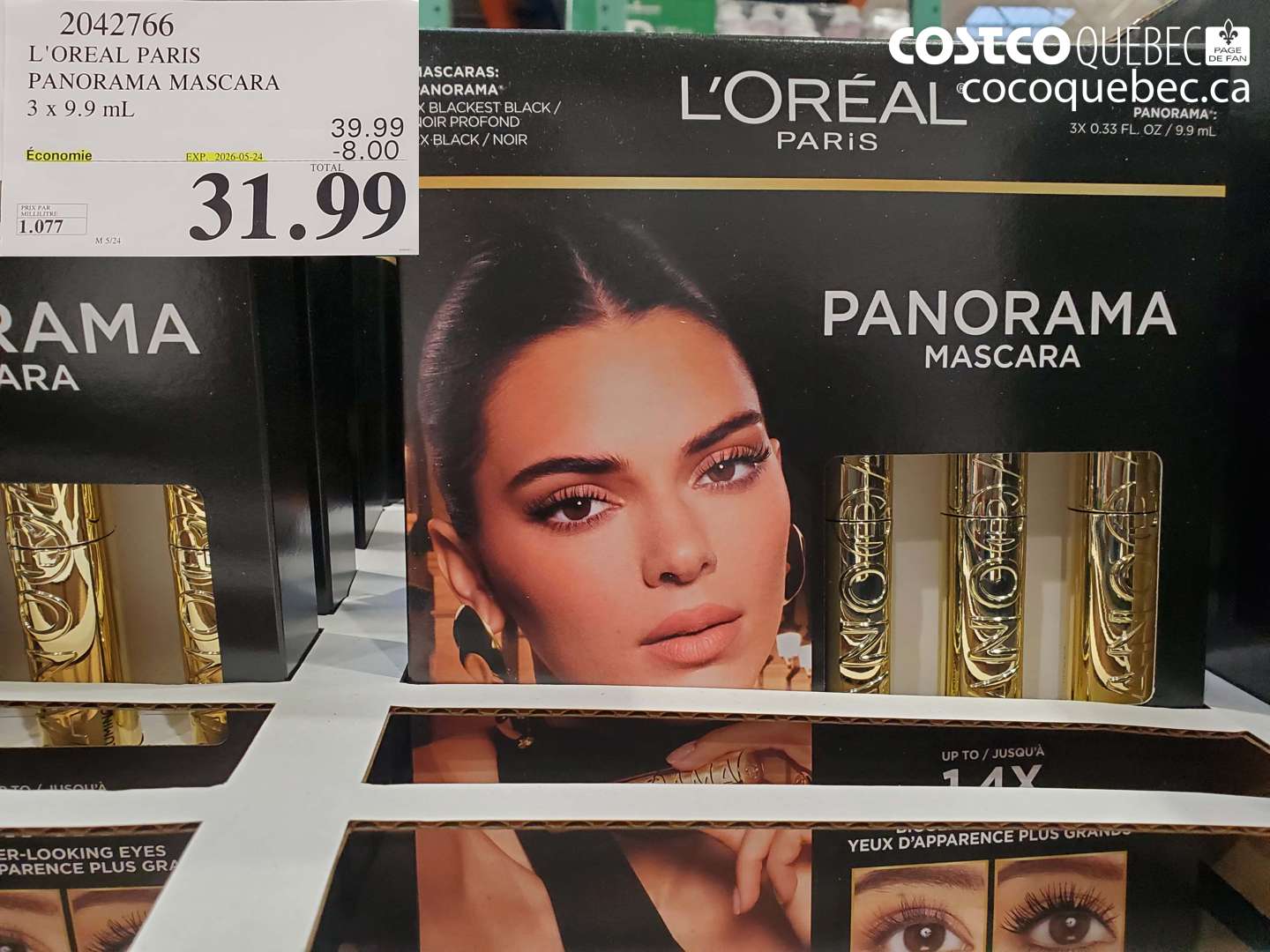 2042766 L'OREAL PARIS PANORAMA MASCARA 3 X 9.9 ML ($8.00 INSTANT SAVINGS EXPIRES ON 2026-05-24) $31.99