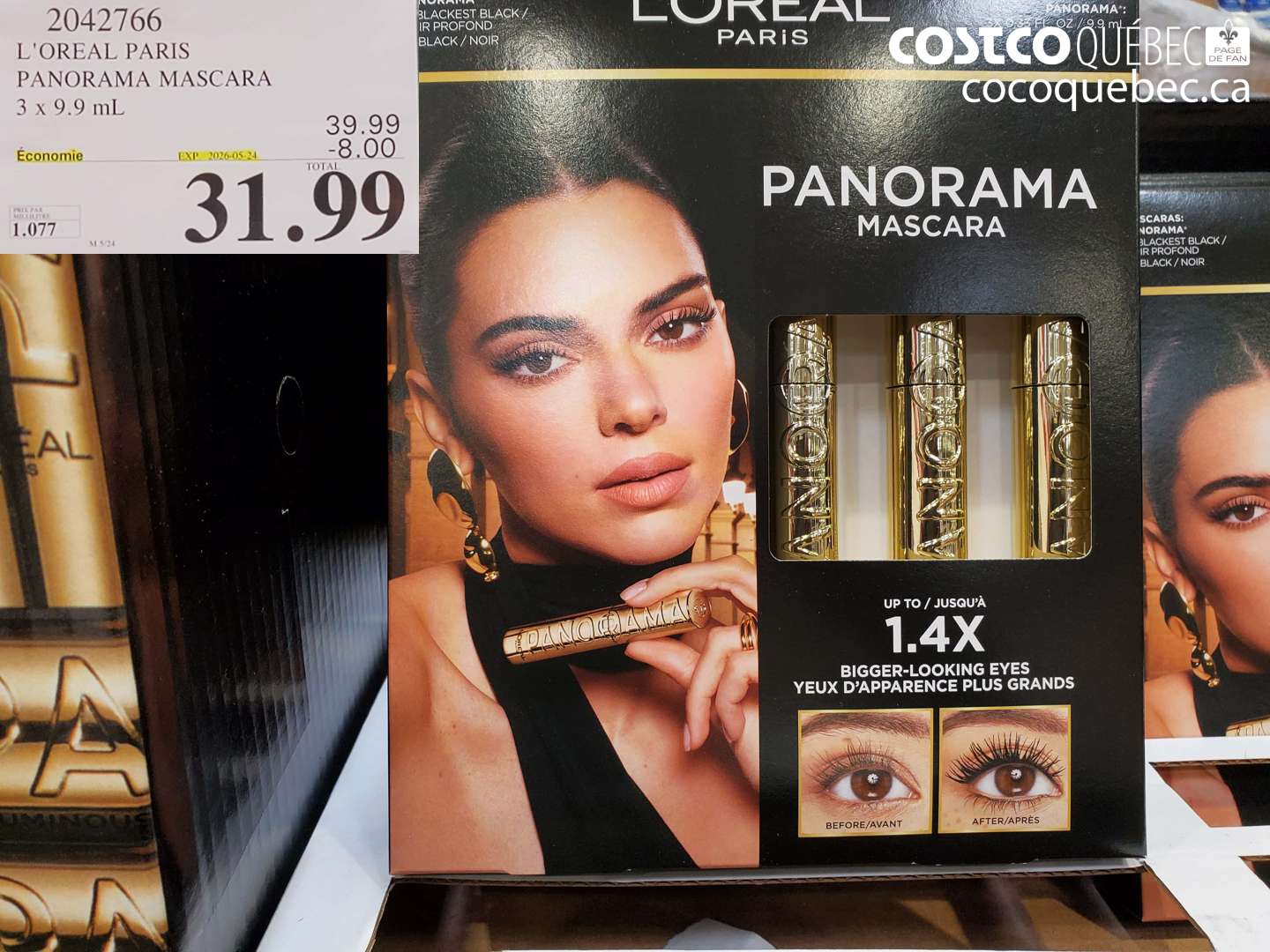 2042766 L'OREAL PARIS PANORAMA MASCARA 3 X 9.9 ML ($8.00 INSTANT SAVINGS EXPIRES ON 2026-05-24) $31.99