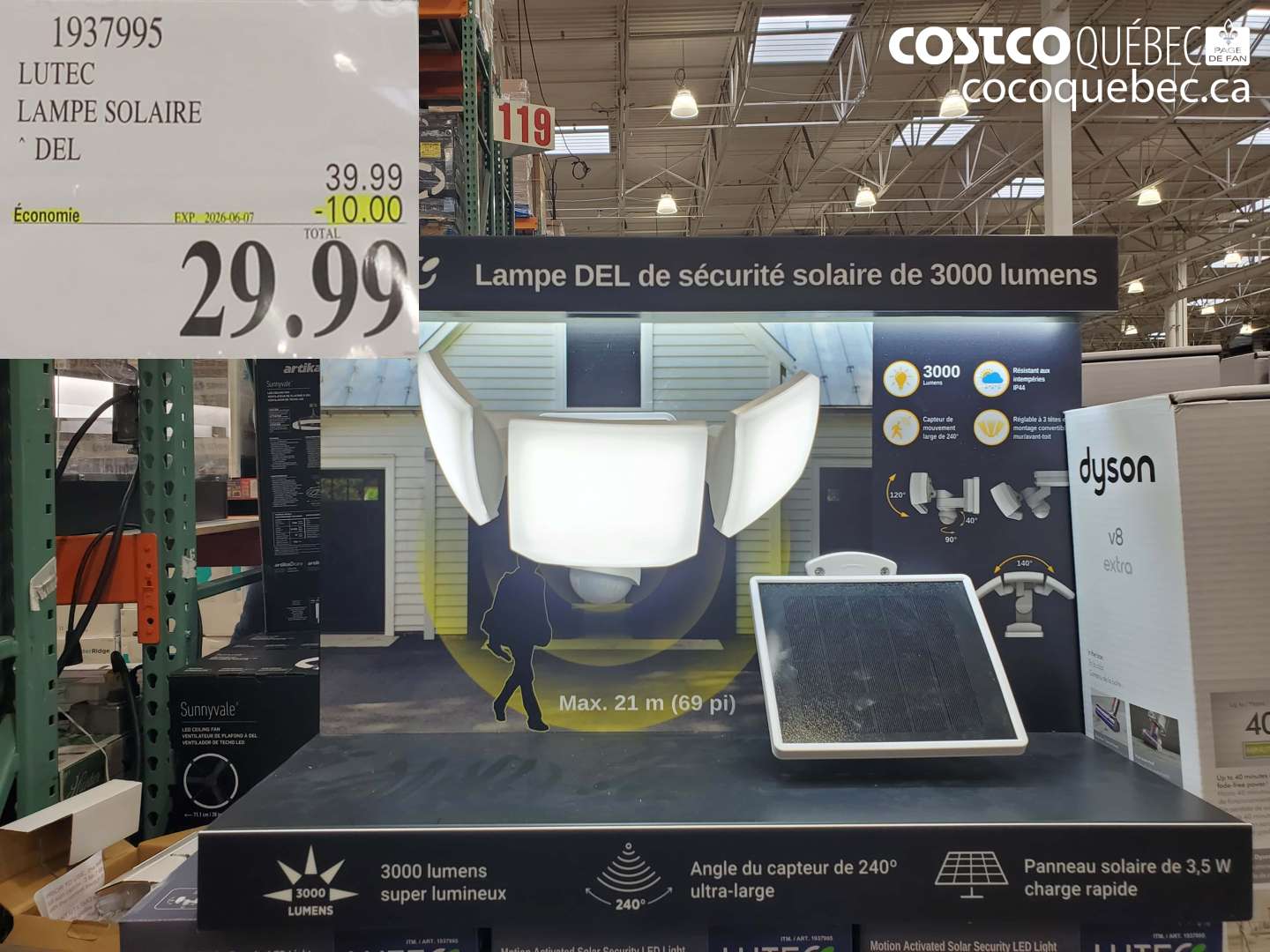 1937995 LUTEC LAMPE SOLAIRE DEL ($10.00 INSTANT SAVINGS EXPIRES ON 2026-06-07) $29.99