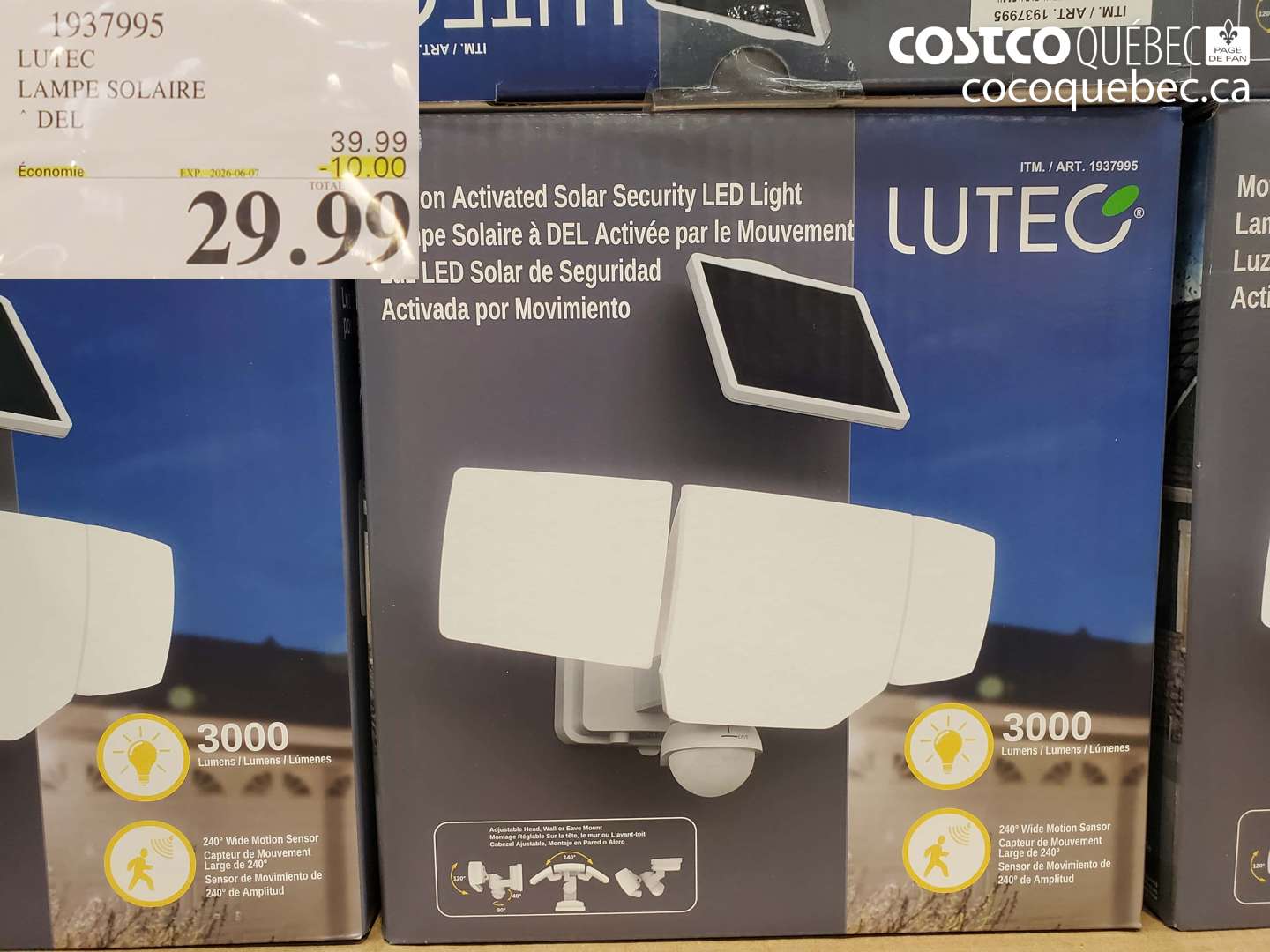 1937995 LUTEC LAMPE SOLAIRE DEL ($10.00 INSTANT SAVINGS EXPIRES ON 2026-06-07) $29.99