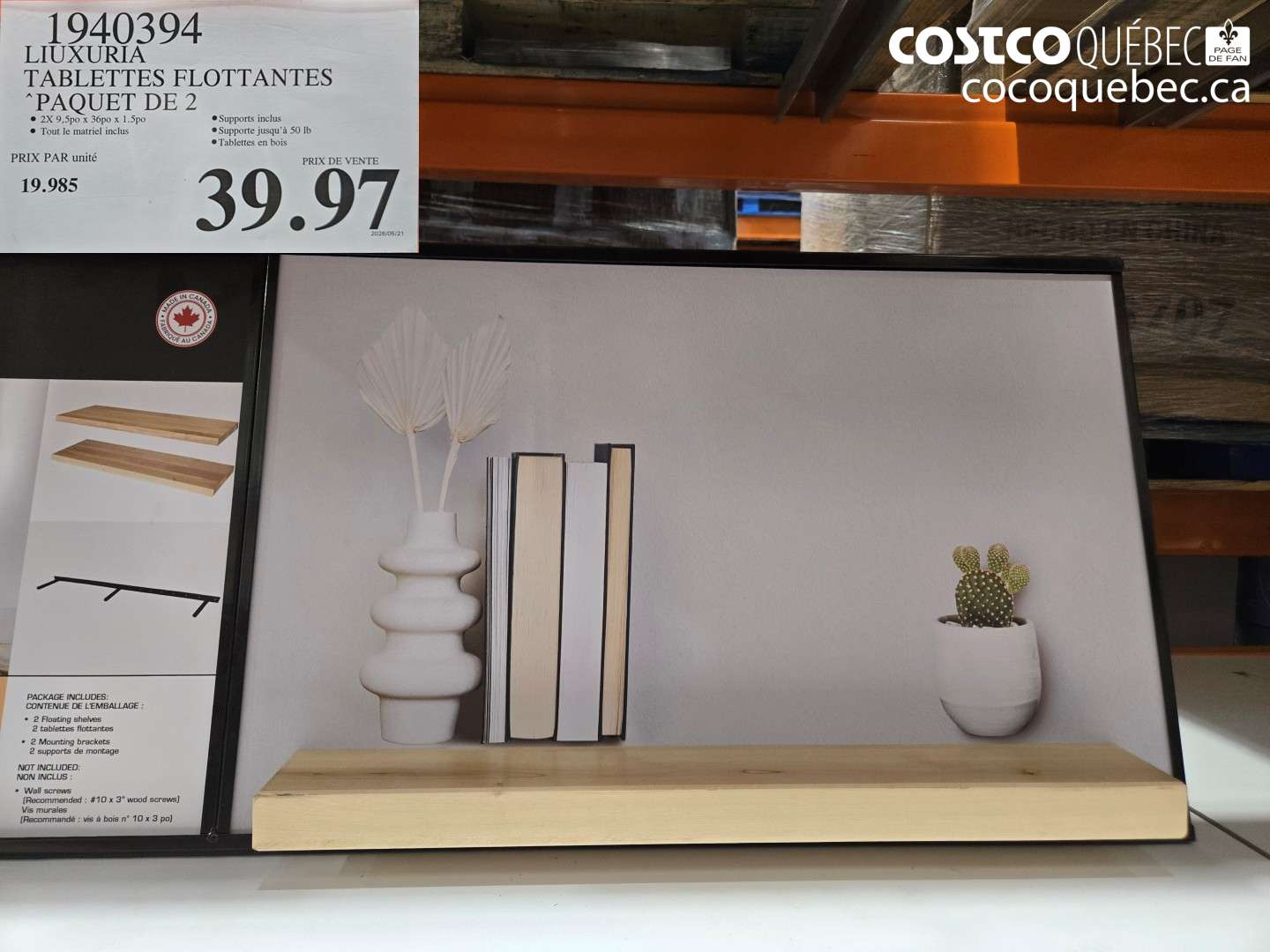 1940394 LUXURIA TABLETTES FLOTTANTES PAQUET DE 2 $39.97