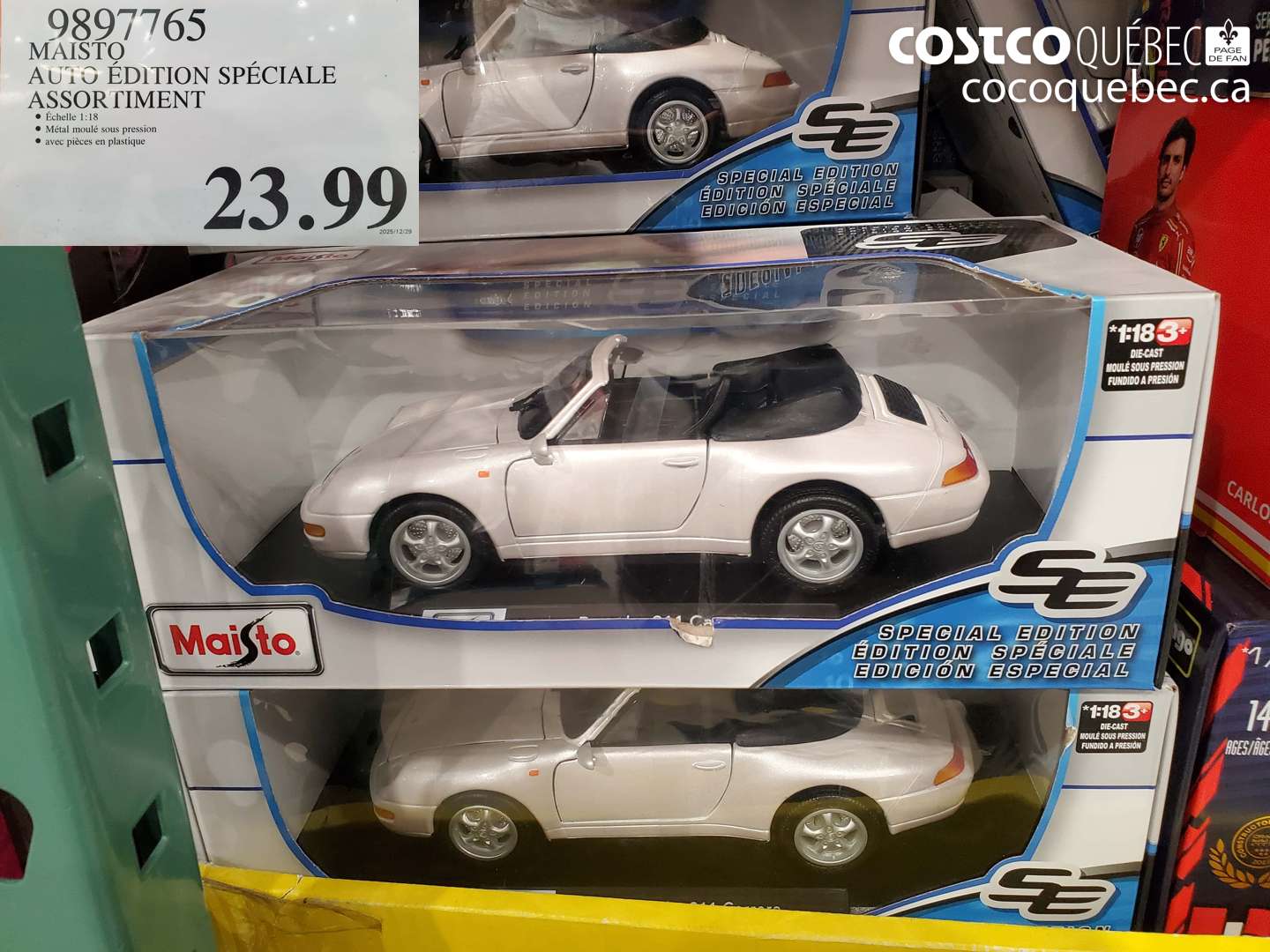 9897765 MAISTO AUTO ÉDITION SPÉCIALE ASSORTIMENT $23.99
