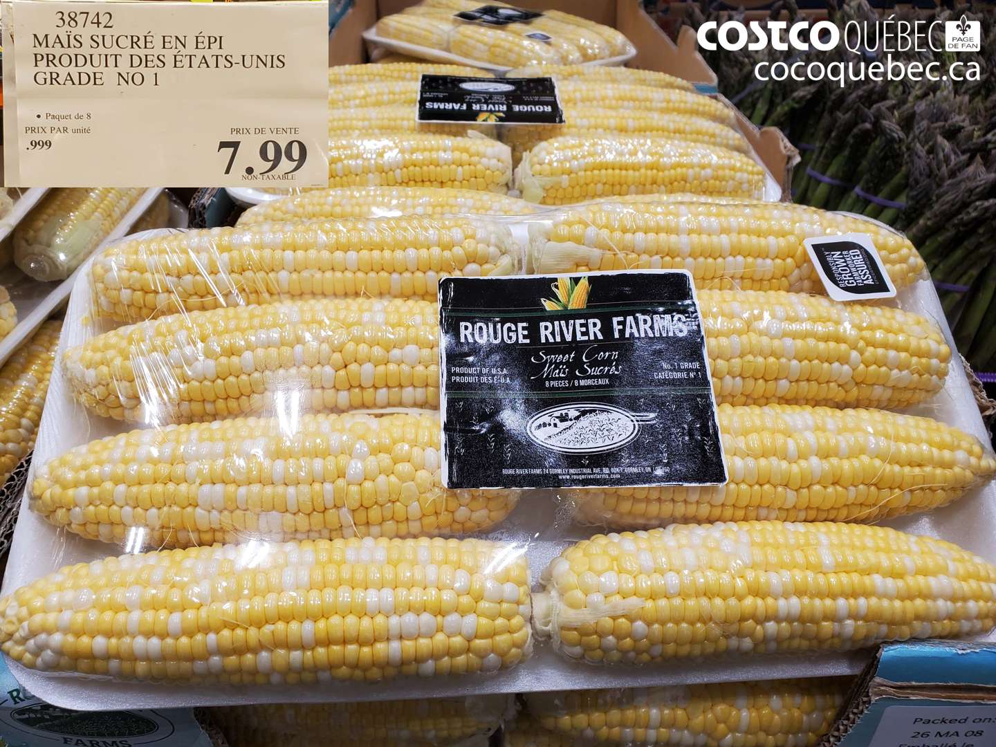 38742 MAÏS SUCRÉ EN ÉPI PRODUIT DES ÉTATS-UNIS GRADE NO 1 $7.99
