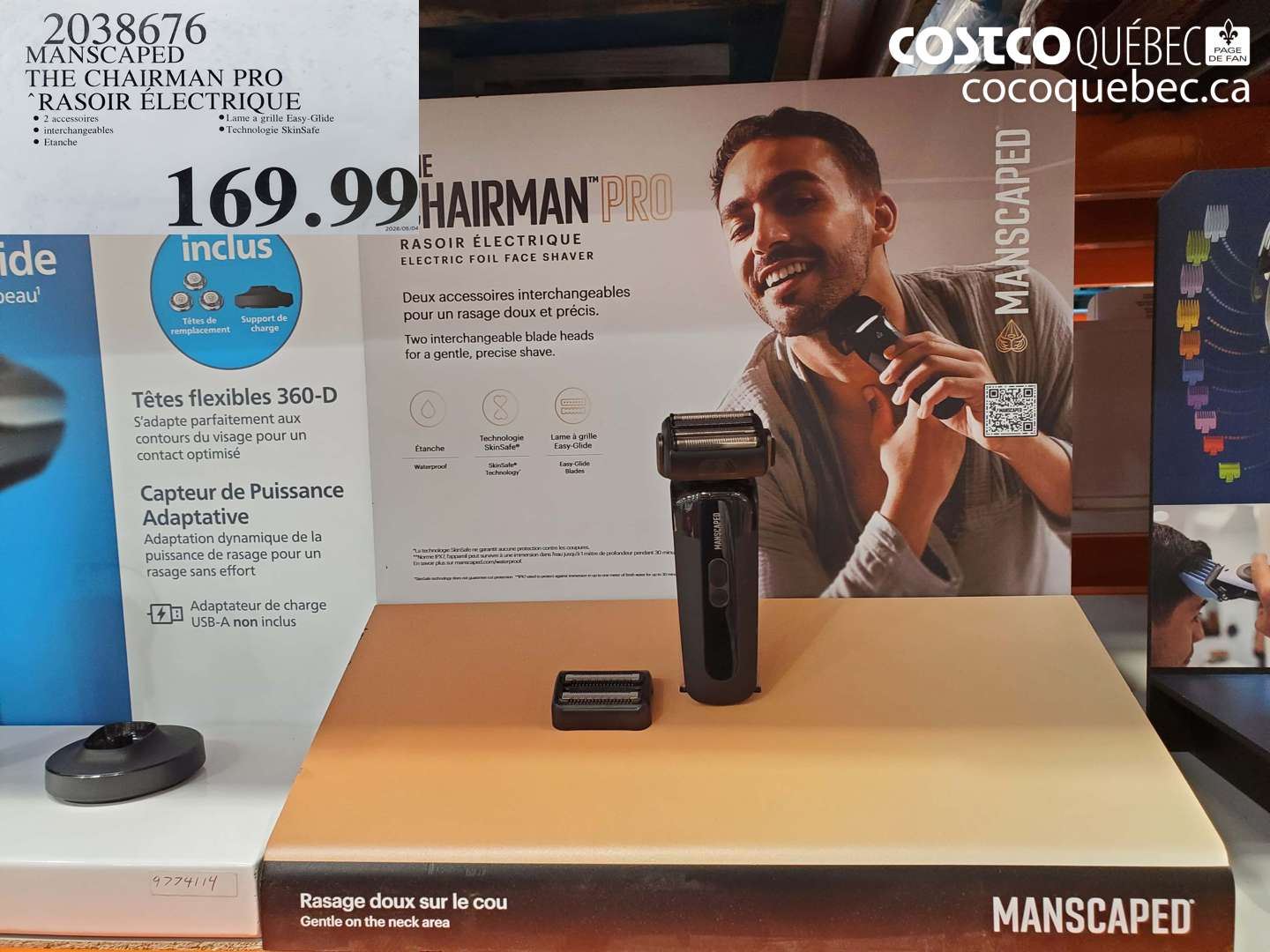2038676 MANSCAPED THE CHAIRMAN PRO RASOIR ÉLECTRIQUE $169.99