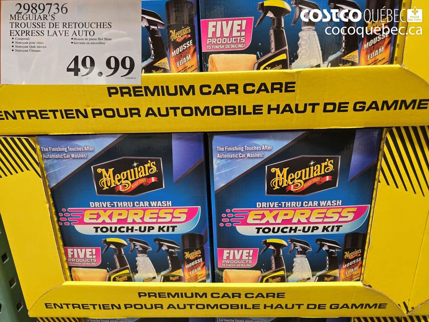 2989736 MEGUIAR'S TROUSSE DE RETOUCHES EXPRESS LAVE AUTO $49.99