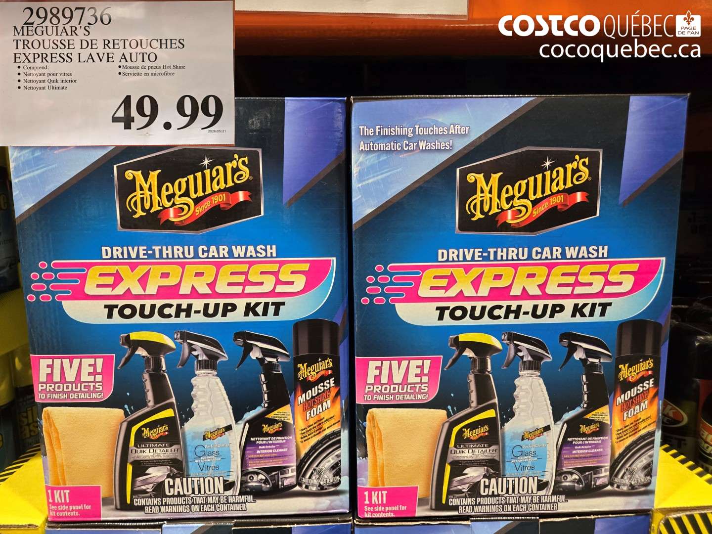 2989736 MEGUIAR'S TROUSSE DE RETOUCHES EXPRESS LAVE AUTO $49.99